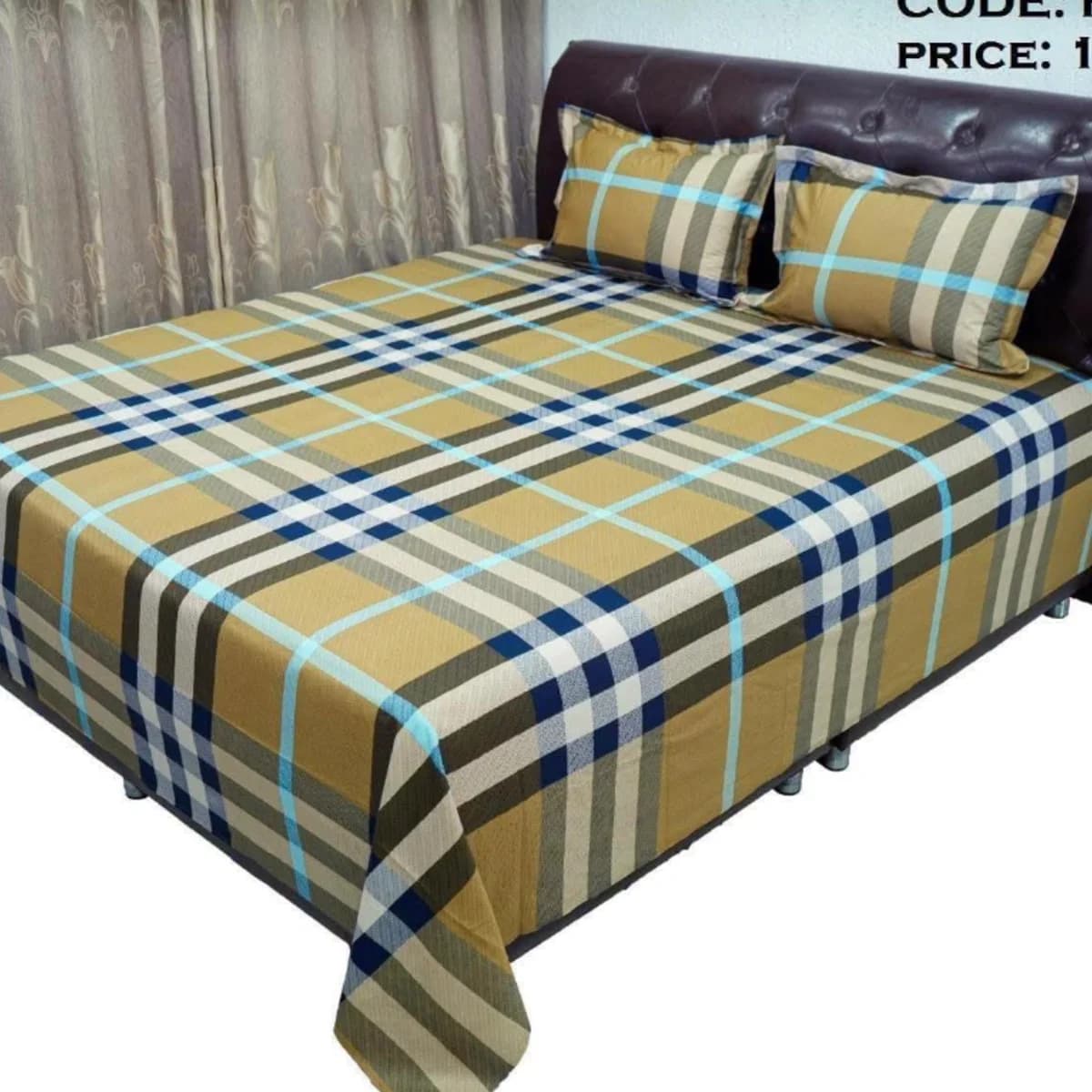 Classic Check Premium Cotton Bedsheet Set